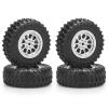 1/12 RC Rubber Tires, daitoku RC Car Tires and Wheels for 1/12 WPL B14 B24 C14 C24 MN D90 D91 D96 D99 - Style C (Silver) view 1