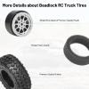 1/12 RC Rubber Tires, daitoku RC Car Tires and Wheels for 1/12 WPL B14 B24 C14 C24 MN D90 D91 D96 D99 - Style C (Silver) view 2