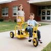 Kids Tricycle for Toddler Ages 3+, Preschool Kids Trike Bike with Non-Slip Pedal and Airless Rubber Wheels, Outdoor Playground Daycare Kid's Balance Bike, Gift for Boys and Girls (Cargo-Yellow) view 2