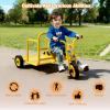 Kids Tricycle for Toddler Ages 3+, Preschool Kids Trike Bike with Non-Slip Pedal and Airless Rubber Wheels, Outdoor Playground Daycare Kid's Balance Bike, Gift for Boys and Girls (Cargo-Yellow) view 4