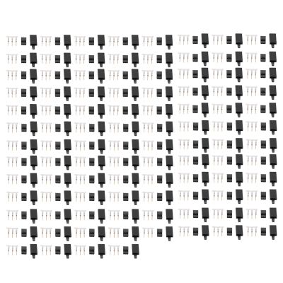 100Set RC Servo Connector Kit, 3 Pin Housing JST Connector Header 11041. with Hook, Performance Brass Material, Cold Pressing for Model Airplane and Electronic Instruments