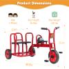 Kids Tricycle for Toddler Ages 3+, Preschool Kids Trike Bike with Non-Slip Pedal and Airless Rubber Wheels, Outdoor Playground Daycare Kid's Balance Bike, Gift for Boys and Girls (Passenger-Red) view 3