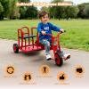 Kids Tricycle for Toddler Ages 3+, Preschool Kids Trike Bike with Non-Slip Pedal and Airless Rubber Wheels, Outdoor Playground Daycare Kid's Balance Bike, Gift for Boys and Girls (Passenger-Red) view 4