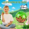 12 PCS Pixel Stress Balls for Kids Party Favors, 1.97 Inch Anxiety Relief Fidget Sensory Toys, Pixel Theme Squeeze Toys Bulk for Birthday Goodie Bags, Carnival Gifts & Classroom Prizes view 2