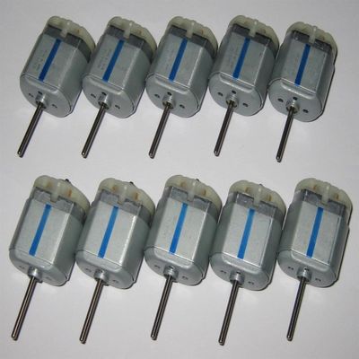 10 X 12V FC-280 DC Motor - 10k RPM - Long 21mm Shaft - Push-in Terminals
