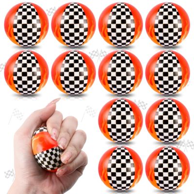 12 PCS Racing Car Stress Balls for Kids Party Favors, 1.97 Inch Anxiety Relief Fidget Sensory Toys, Racing Car Theme Squeeze Balls Bulk for Birthday Goodie Bags, Carnival Gifts & Classroom Prizes