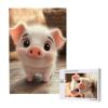RMYRHQ Smiling Piglet Wood Jigsaw Puzzles Adult 1000 Pieces Vibrant Pig with Pinks Nose and Fluffy Fur Design Game Nights Gift for Small Groups Adults Family Bonding Activity Easter Birthday Gift view 2