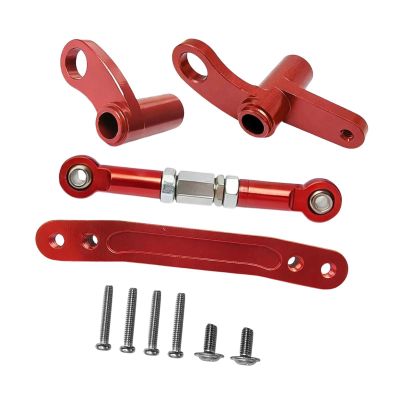 Colaxi Steering Upgrade Kit Easy to Install Modified Heavy Duty DIY Rod with Screw for Scy1/16 16103 16201 16106 Supplies, red