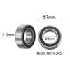 20pcs MR74-2RS Bearings Chrome Steel Bearing Double Sealed ABEC3 view 3