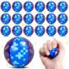 24 PCS Blue Golden Rings Stress Balls for Kids Party Favors, 1.57 Inch Anxiety Relief Fidget Sensory Toys Golden Rings Theme Squeeze Toys Bulk for Birthday Goodie Bags Carnival Gifts Classroom Prizes view 1