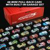 Mega Car Vault Collection, 48 Mini Pull-Back Cars with Built-in Garage Set, Alloy Material, Ultimate Pullback Car Collection Set, Multiple Simulation Scenarios, Idea view 3