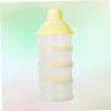 SWETRACE Portable Formula Dispenser Detachable Milk Powder Container with Stackable Compartments Food-grade PP Material Non-spill Snack Storage Box for Travel and Outdoor Feeding Yellow view 2