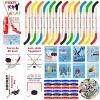 24 Set Valentines Gift Hockey Party Favors Includes Multicolor Hockey Stick Pencils Mini Notebooks Sports Notepads Hockey Bracelet Exchange Classroom Rewards Prizes Party Supplies Goodie Bags view 1