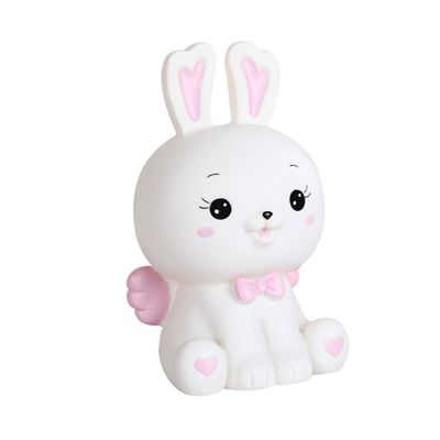 Abaodam Lovely Bunny Shaped Coin Jar Piggy Bank for Adorable Rabbit Money Saving Box with Flat Stable Base Home Decor and Birthday to Encourage Saving for Boys