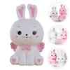 Abaodam Lovely Bunny Shaped Coin Jar Piggy Bank for Adorable Rabbit Money Saving Box with Flat Stable Base Home Decor and Birthday to Encourage Saving for Boys view 4