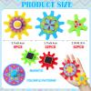 Relaxweex 72 Pcs Magnetic Gears Interchangeable Learn Magnetic Spinning Gears for Magnetism Refrigerator or Whiteboard (Colorful Style) view 2