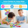 Relaxweex 72 Pcs Magnetic Gears Interchangeable Learn Magnetic Spinning Gears for Magnetism Refrigerator or Whiteboard (Colorful Style) view 3