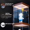 6 12 18 20 24 30 in Square Acrylic Display Case, Dustproof Acrylic Display Box for Football Helmet, Transparent Alternative Glass Cube Case(Black,65x65x65cm/26x26x26in) view 3