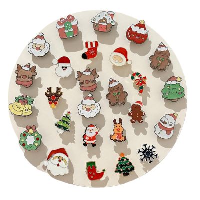 Christmas Holiday Brooch Pin Set, Cute Badge, Holiday Lapel Pin, Festive Jewelry Accessory, Xmas Gift for Friends, Family, Office Party Outfit (Cute 26 pieces)