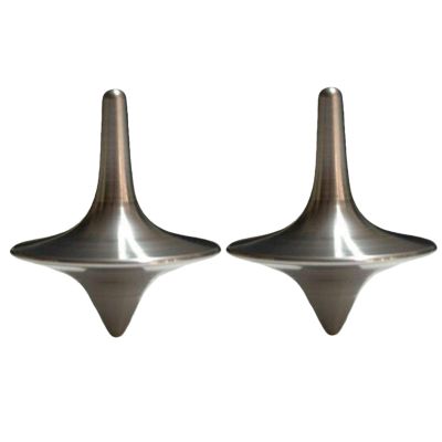 2Pcs Spinning Tops, Portable Precision Metal Spinner Top Premium Exquisite Perfect Balance Desktop Gyro Vintage Totem, Zinc Alloy Spinning Top Desk, Novelty Spinning Tops