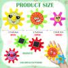 Relaxweex 36 Pcs Magnetic Gears Interchangeable Learn Magnetic Spinning Gears for Magnetism Refrigerator or Whiteboard (Emoticon) view 2