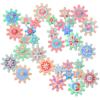 Relaxweex 36 Pcs Magnetic Gears Interchangeable Learn Magnetic Spinning Gears for Magnetism Refrigerator or Whiteboard (Morandi) view 1