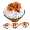 Abaodam 4Pcs Lifelike PVC Sushi Food Model Pretend Play Kitchen Accessories for Learning and Table Decoration view 1