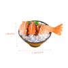 Abaodam 4Pcs Lifelike PVC Sushi Food Model Pretend Play Kitchen Accessories for Learning and Table Decoration view 2