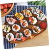 Abaodam 4Pcs Lifelike PVC Sushi Food Model Pretend Play Kitchen Accessories for Learning and Table Decoration view 4
