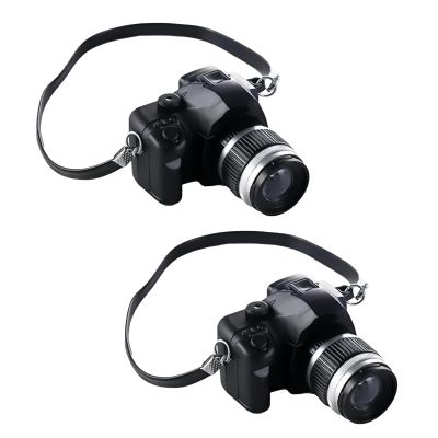 2Pcs 1:4 Scale Mini Camera Prop Ornament Vintage Camera Model, Miniature Digital Camera Mini Decoration Accessories Photography Props Ornament(Style 4)
