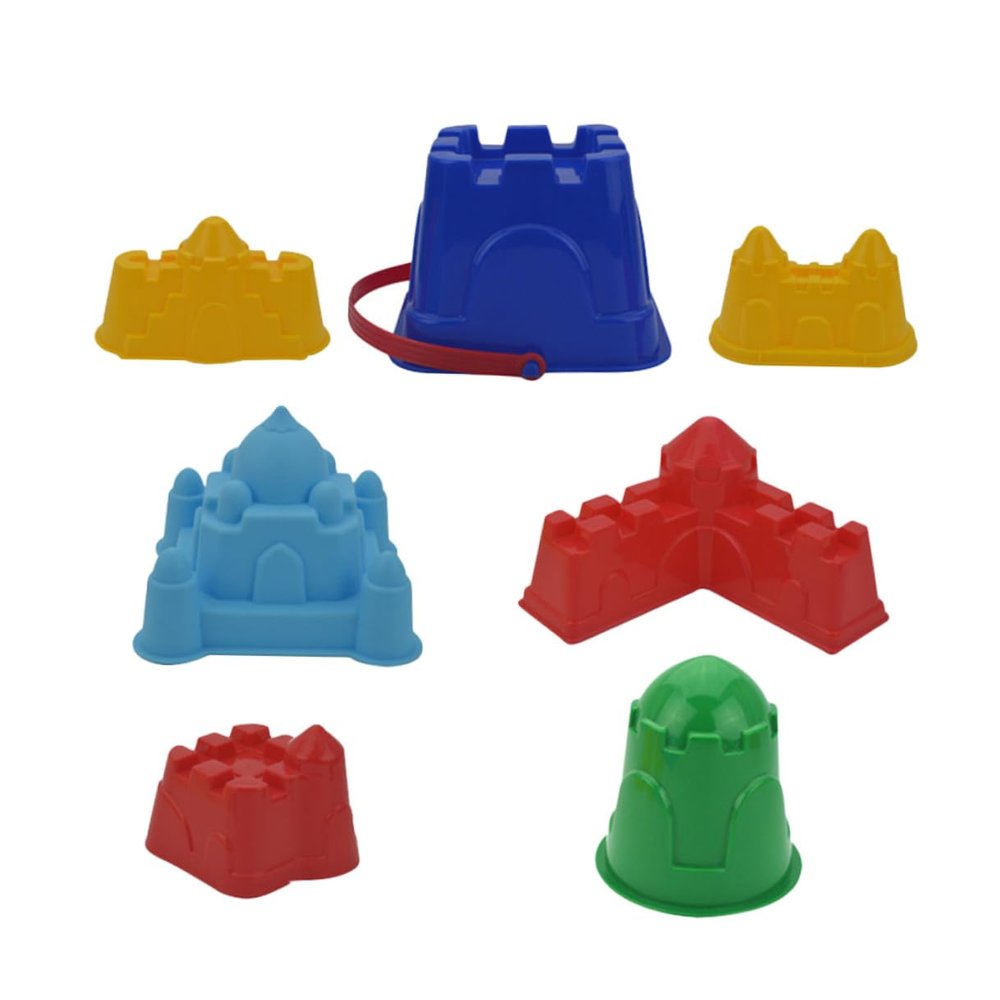Beaupretty Beach Set Portable Sand Castle Mold for Lightweight Plastic Sand Dredging Tools with Multiple Castle Designs for Boys and Outdoor Sandbox Play