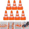 28Pcs Orange Miniature Road Cone Orange Mini Traffic Cones Plastic Sign Road Cone Toy Roadblock Cone Sign Model Photo Prop Educational for Kids Small Cones Construction Cones, Safety Barriers view 3