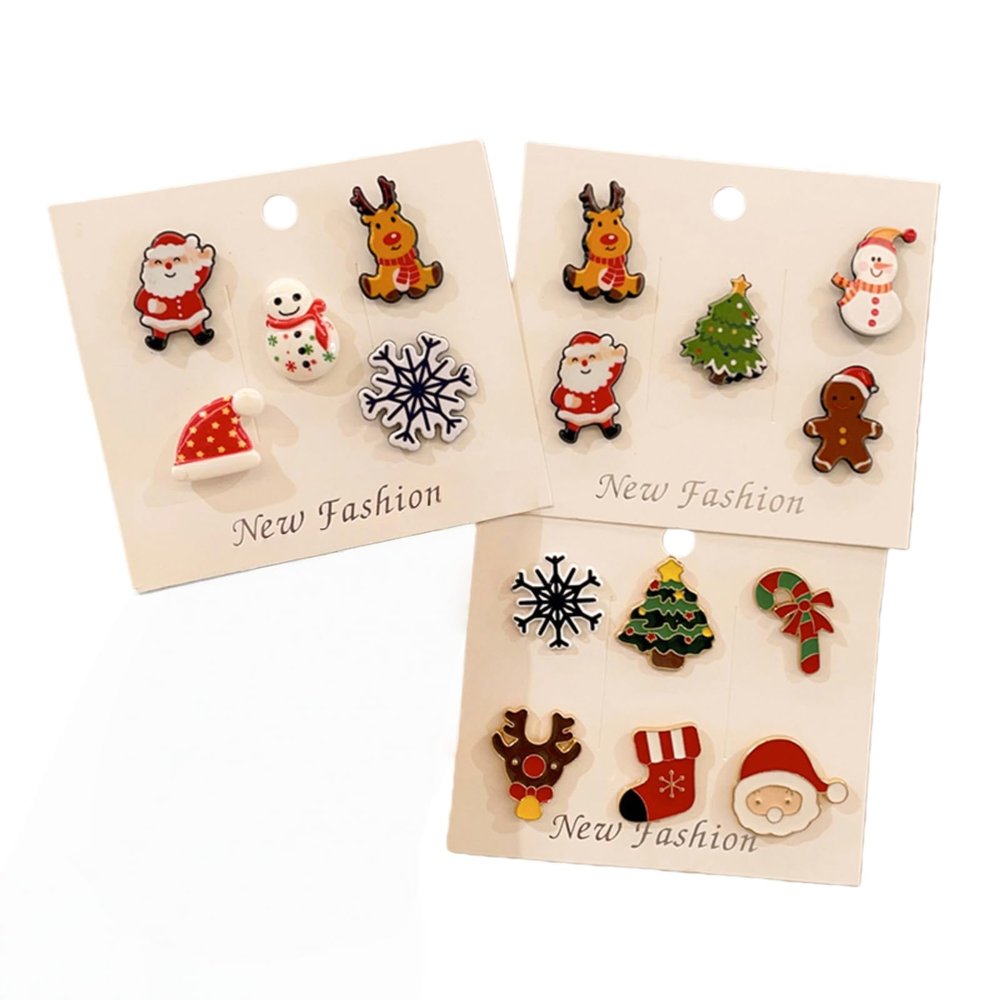 Christmas Holiday Brooch Pin Set, Cute Badge, Holiday Lapel Pin, Festive Jewelry Accessory, Xmas Gift for Friends, Family, Office Party Outfit (Super Value16-Piece Set)
