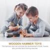 LIOOBO 36pcs Wooden Mallets Smooth Mini Hammers for Boys Hand-Eye Coordination Development and Muscle Training Play Tool view 4