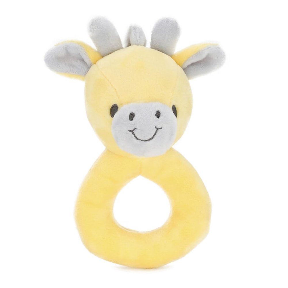 BESPORTBLE 2pcs Plush Hand Rattles Soft Cartoon Deer Design with Built Bells for Newborn Sensory Development and Hand-Eye Coordination Stimulating