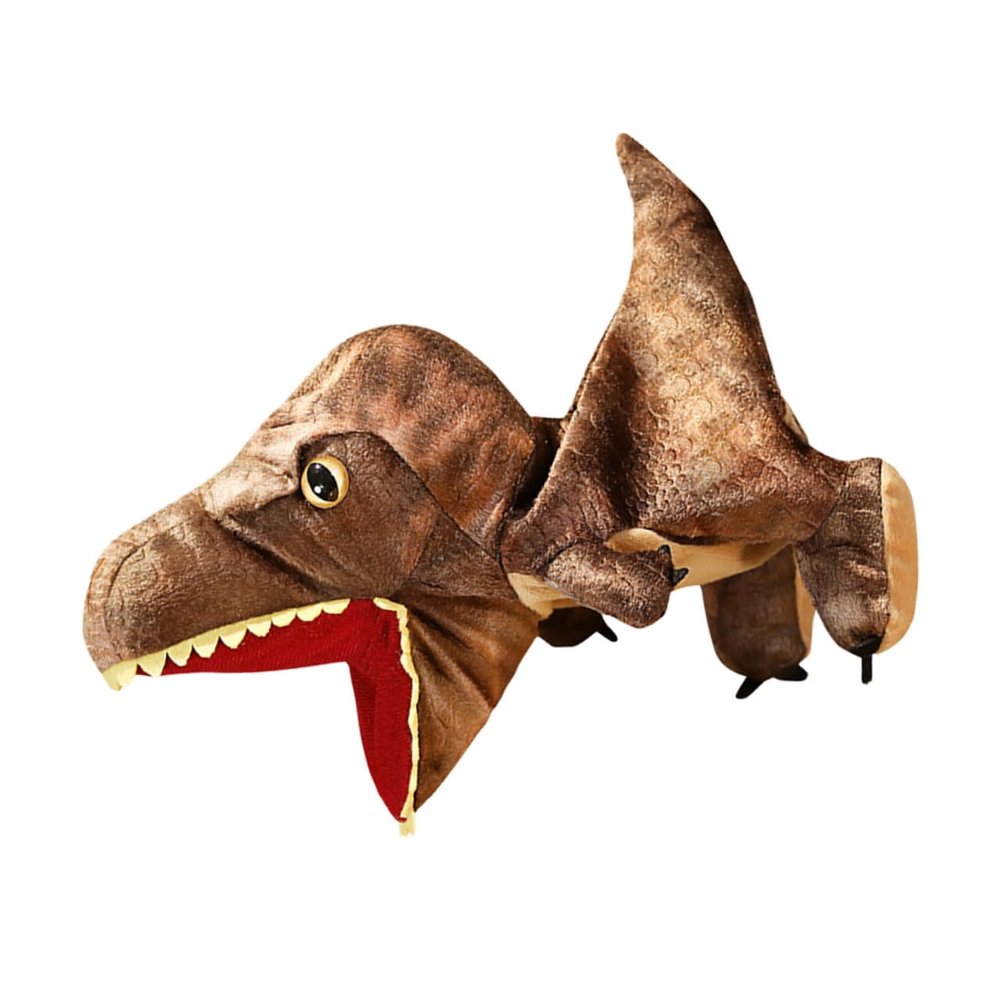 FAVOMOTO Realistic Dinosaur Hand Puppet for Soft and Material Washable and Fits and Adults Interactive Role-Play for Storytelling Imaginative Play and Communication Skills Development
