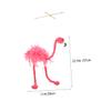 Vaguelly Plush Flamingo Marionette Puppet Lightweight and Plume Material Funny Interactive Animal for Home Decor Party Performance and Family Games view 2