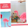 Vaguelly Plush Flamingo Marionette Puppet Lightweight and Plume Material Funny Interactive Animal for Home Decor Party Performance and Family Games view 3