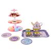 FOYTOKI Cartoon Themed Tin Tea Party Set with Metal Teapot and Cups Pretend Play for Boys Educational Role-Playing Social Skills Development Set view 1