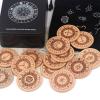 Compacts Travel Friendly Wood Runic Symbols Set Supporting Game and Cultural Studies Portables Divination Tool view 3