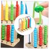 Abaodam Wooden Abacus Colorful Counting Beads Educational Math Learning Tool for Boys Early Addition Subtraction Practice Safe Wood view 3