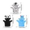 Abaodam 3Pcs Animal Hand Puppets Lightweight Soft Plush Educational for Storytelling Interactive Play Zebra Hippo Panda view 2