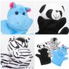 Abaodam 3Pcs Animal Hand Puppets Lightweight Soft Plush Educational for Storytelling Interactive Play Zebra Hippo Panda view 4