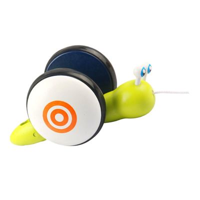 FOYTOKI Snail Pulling Car for Wooden Traction Drag Car with Stable Impact-Resistant Body Smooth Surface Walk for Early Educational Plaything to Develop Creativity and Motor Skills