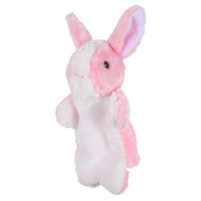 CORHAD Soft Plush Rabbit Hand Puppet for Cartoon Animal for Imaginative Role Play and Storytelling Interactive Preschool Puppet for Boys and Lovely Pink Bunny for Fun