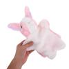 CORHAD Soft Plush Rabbit Hand Puppet for Cartoon Animal for Imaginative Role Play and Storytelling Interactive Preschool Puppet for Boys and Lovely Pink Bunny for Fun view 4