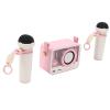 Luocute Mini Karaoke Machine, Portable Speaker with 2 Wireless Microphones, Hanging Strap for Outdoor Adventures, Birthday Parties Classroom Activities (Pink) view 1