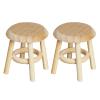 2Pcs Miniature Wooden Stool, 1:12 Scale Furniture, DIY Living Room Accessories, Wooden Color Dollhouse Living Room, Dollhouse Accessories view 1