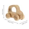 OFFIGAM Wooden Car SUV Style Push and Pull Vehicle Teething Development Sensory Skills with Smooth Rounded Edges Safe for Boys view 2