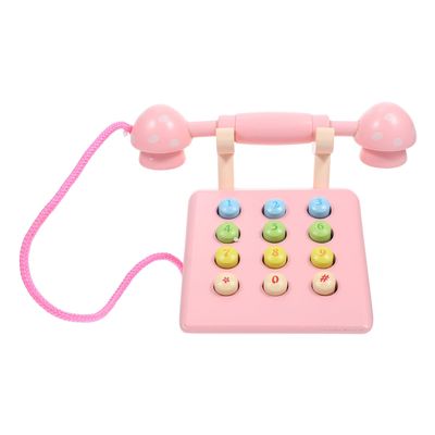 LABRIMP Telephone Plaything for Role Playing and Cognitive Skill Development Realistic Fake Phone for Interactive Family Fun Pink S Playing House Accessory